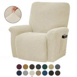 Stretch Recliner Covers Elastic Sofa Slipcover, Sofa Protector with Elastic Loop for Kids, Pets, Dogs, Cats