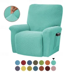 Stretch Recliner Covers Elastic Sofa Slipcover, Sofa Protector with Elastic Loop for Kids, Pets, Dogs, Cats