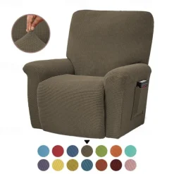 Stretch Recliner Covers Elastic Sofa Slipcover, Sofa Protector with Elastic Loop for Kids, Pets, Dogs, Cats