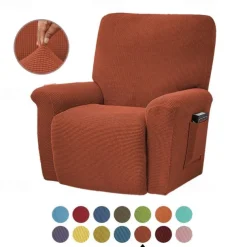 Stretch Recliner Covers Elastic Sofa Slipcover, Sofa Protector with Elastic Loop for Kids, Pets, Dogs, Cats