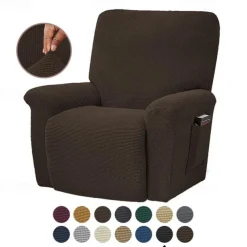 Stretch Recliner Covers Elastic Sofa Slipcover, Sofa Protector with Elastic Loop for Kids, Pets, Dogs, Cats