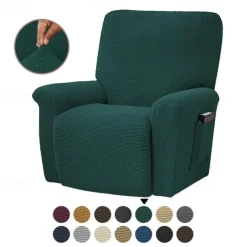 Stretch Recliner Covers Elastic Sofa Slipcover, Sofa Protector with Elastic Loop for Kids, Pets, Dogs, Cats