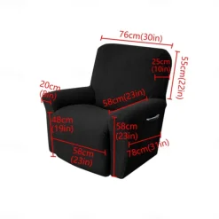 Stretch Recliner Covers Elastic Sofa Slipcover, Sofa Protector with Elastic Loop for Kids, Pets, Dogs, Cats