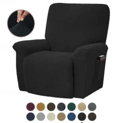 Stretch Recliner Covers Elastic Sofa Slipcover, Sofa Protector with Elastic Loop for Kids, Pets, Dogs, Cats