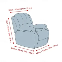 Stretch Recliner Covers Recliner Covers 1 Seater Armchair Couch Slipcover with Elastic Loop, Anti-cat Scratch Furniture Protector for Kids, Pets, Dogs, Cats