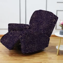 Stretch Recliner Covers Recliner Covers 1 Seater Armchair Couch Slipcover with Elastic Loop, Anti-cat Scratch Furniture Protector for Kids, Pets, Dogs, Cats