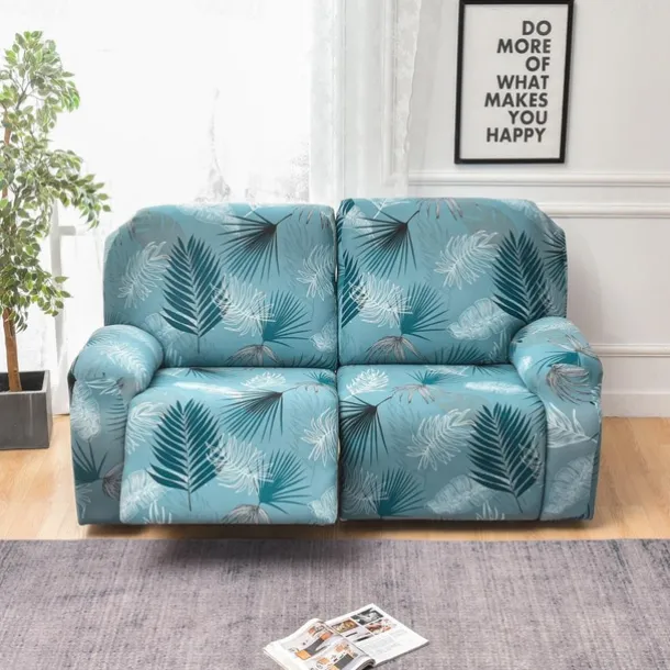 Stretch Reclining Couch Covers 2 Seater Loveseat Reclining Sofa Cover Couch Slipcover with Elastic Loop, Anti-cat Scratch Furniture Protector for Kids, Pets, Dogs, Cats