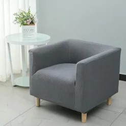 Stretch Single Sofa Cover Barrel Chair Slipcover Armchair Slipcover Club Chair Cover 1 Seater Couch Furniture Protector with Elastic Bottom for Kids,Pet