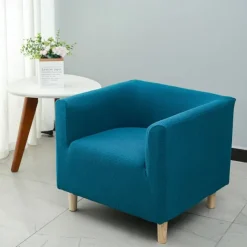 Stretch Single Sofa Cover Barrel Chair Slipcover Armchair Slipcover Club Chair Cover 1 Seater Couch Furniture Protector with Elastic Bottom for Kids,Pet