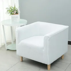 Stretch Single Sofa Cover Barrel Chair Slipcover Armchair Slipcover Club Chair Cover 1 Seater Couch Furniture Protector with Elastic Bottom for Kids,Pet