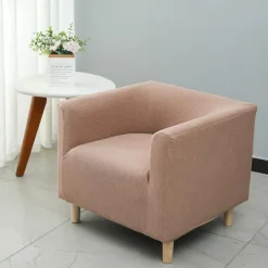 Stretch Single Sofa Cover Barrel Chair Slipcover Armchair Slipcover Club Chair Cover 1 Seater Couch Furniture Protector with Elastic Bottom for Kids,Pet