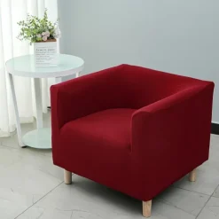 Stretch Single Sofa Cover Barrel Chair Slipcover Armchair Slipcover Club Chair Cover 1 Seater Couch Furniture Protector with Elastic Bottom for Kids,Pet