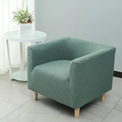 Stretch Single Sofa Cover Barrel Chair Slipcover Armchair Slipcover Club Chair Cover 1 Seater Couch Furniture Protector with Elastic Bottom for Kids,Pet