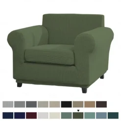 Stretch Single Sofa Cover For Dogs Pet, Armchair Slipcover 1 Seater Couch Furniture Protector with Elastic Bottom Washable Couch Furniture Protector