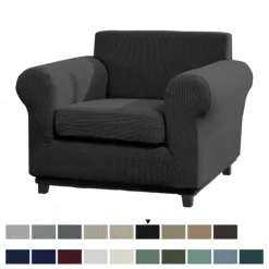 Stretch Single Sofa Cover For Dogs Pet, Armchair Slipcover 1 Seater Couch Furniture Protector with Elastic Bottom Washable Couch Furniture Protector