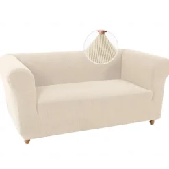 Stretch Sofa Cover Chesterfield Style Couch Slipcover for Living Room, Soft Non-Slip Sofa Cover Furniture Protector for Dogs