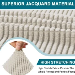 Stretch Sofa Cover Chesterfield Style Couch Slipcover for Living Room, Soft Non-Slip Sofa Cover Furniture Protector for Dogs