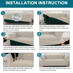 Stretch Sofa Cover Chesterfield Style Couch Slipcover for Living Room, Soft Non-Slip Sofa Cover Furniture Protector for Dogs