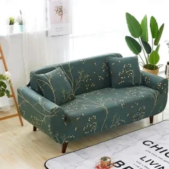 Stretch Sofa Cover Slipcover Elastic Sectional Couch Armchair Loveseat 4 or 3 seater L shaped Sofa Furniture Protector Anti-Slip Cover Soft Washable（1 Free Cushion Cover)