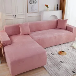 Stretch Sofa Cover Thick Velvet Sofa Covers Sectional Couch Cover L Shaped Sofa Case Armchair Chaise Lounge Case For Living Room
