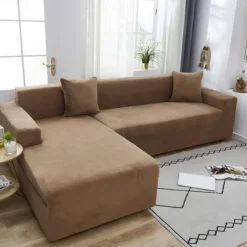 Stretch Sofa Cover Thick Velvet Sofa Covers Sectional Couch Cover L Shaped Sofa Case Armchair Chaise Lounge Case For Living Room