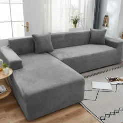 Stretch Sofa Cover Thick Velvet Sofa Covers Sectional Couch Cover L Shaped Sofa Case Armchair Chaise Lounge Case For Living Room