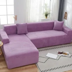 Stretch Sofa Cover Thick Velvet Sofa Covers Sectional Couch Cover L Shaped Sofa Case Armchair Chaise Lounge Case For Living Room
