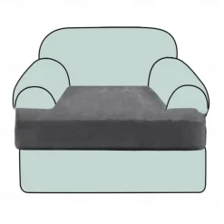 Stretch Sofa Seat Cover Couch T Seat Pad Cushion Slipcover Elastic Couch Armchair Loveseat 3 Seater Grey Plain Solid Soft Durable Washable