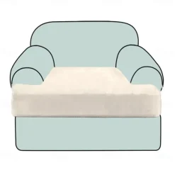 Stretch Sofa Seat Cover Couch T Seat Pad Cushion Slipcover Elastic Couch Armchair Loveseat 3 Seater Grey Plain Solid Soft Durable Washable