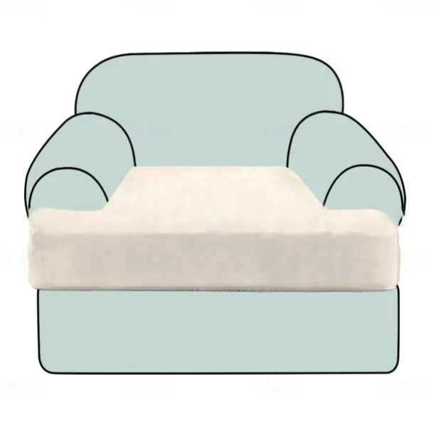 Stretch Sofa Seat Cover Couch T Seat Pad Cushion Slipcover Elastic Couch Armchair Loveseat 3 Seater Grey Plain Solid Soft Durable Washable