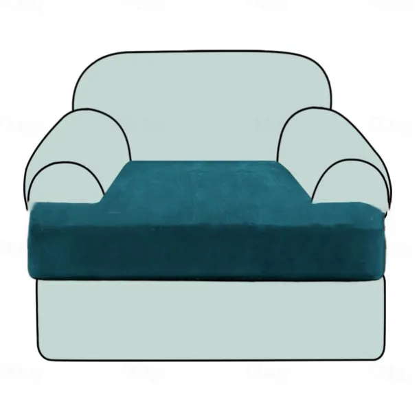 Stretch Sofa Seat Cover Couch T Seat Pad Cushion Slipcover Elastic Couch Armchair Loveseat 3 Seater Grey Plain Solid Soft Durable Washable