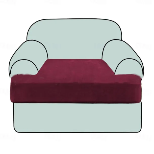 Stretch Sofa Seat Cover Couch T Seat Pad Cushion Slipcover Elastic Couch Armchair Loveseat 3 Seater Grey Plain Solid Soft Durable Washable