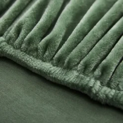 Stretch Sofa seat Cushion Cover Velvet Slipcover Elastic Couch Armchair Loveseat 4 or 3 Seater Grey Burgundy Red Black Blue Plain Solid Soft Durable Washable