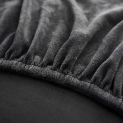 Stretch Sofa seat Cushion Cover Velvet Slipcover Elastic Couch Armchair Loveseat 4 or 3 Seater Grey Burgundy Red Black Blue Plain Solid Soft Durable Washable