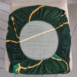 Stretch Spandex Dining Chair Cover 4/6 Pcs Set, Geometric Pattern High Back Dining Chair Cover Slipcover with Elastic Band for Dining Room,Wedding, Ceremony, Banquet,Home Decor