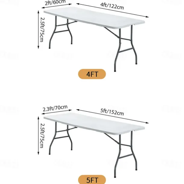 Stretch Spandex Table Cover for Standard Folding Tables - Universal Rectangular Fitted Tablecloth Protector for Wedding, Banquet and Party
