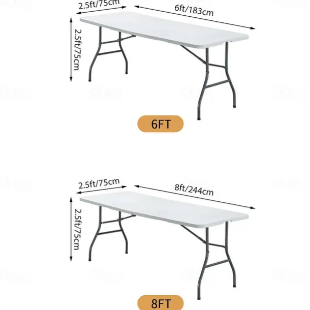 Stretch Spandex Table Cover for Standard Folding Tables - Universal Rectangular Fitted Tablecloth Protector for Wedding, Banquet and Party