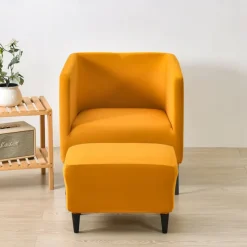 Stretch Square Tub Covers Chair Burgundy Slipcover Sofa Cover Furniture Protector High Stretch 1 Piece Sofa Chair Covers for Living Room Durable Spandex Fabric Non SkidWashable