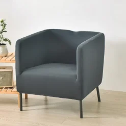 Stretch Square Tub Covers Chair Burgundy Slipcover Sofa Cover Furniture Protector High Stretch 1 Piece Sofa Chair Covers for Living Room Durable Spandex Fabric Non SkidWashable