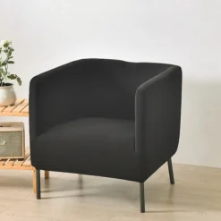 Stretch Square Tub Covers Chair Burgundy Slipcover Sofa Cover Furniture Protector High Stretch 1 Piece Sofa Chair Covers for Living Room Durable Spandex Fabric Non SkidWashable