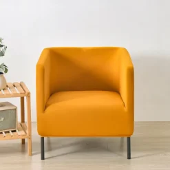 Stretch Square Tub Covers Chair Burgundy Slipcover Sofa Cover Furniture Protector High Stretch 1 Piece Sofa Chair Covers for Living Room Durable Spandex Fabric Non SkidWashable