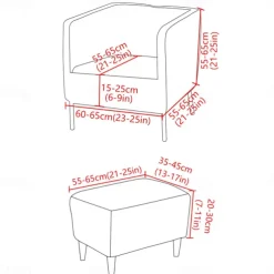 Stretch Square Tub Covers Chair Burgundy Slipcover Sofa Cover Furniture Protector High Stretch 1 Piece Sofa Chair Covers for Living Room Durable Spandex Fabric Non SkidWashable