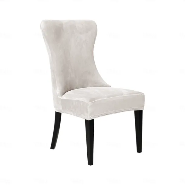 Stretch Svelvet Chair Cover High Back Dining Chair Cover Household Simple One-Piece Chair Set Hotel Chair Set Stool Cover