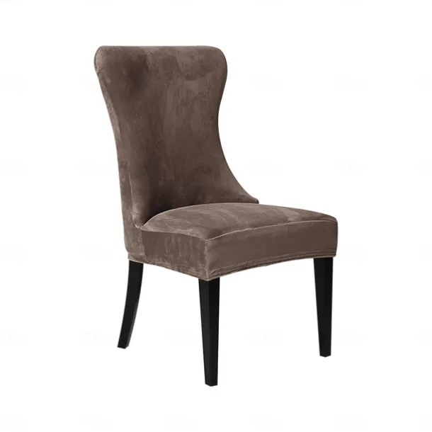 Stretch Svelvet Chair Cover High Back Dining Chair Cover Household Simple One-Piece Chair Set Hotel Chair Set Stool Cover