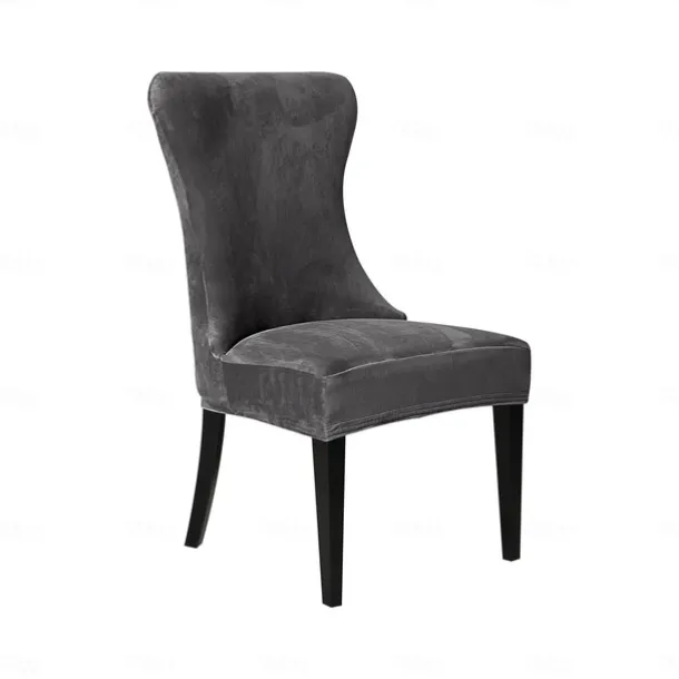 Stretch Svelvet Chair Cover High Back Dining Chair Cover Household Simple One-Piece Chair Set Hotel Chair Set Stool Cover
