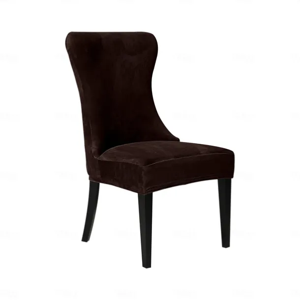 Stretch Svelvet Chair Cover High Back Dining Chair Cover Household Simple One-Piece Chair Set Hotel Chair Set Stool Cover