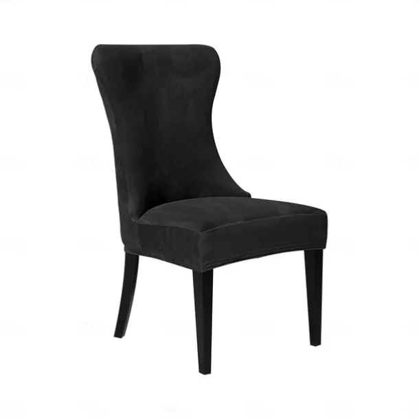 Stretch Svelvet Chair Cover High Back Dining Chair Cover Household Simple One-Piece Chair Set Hotel Chair Set Stool Cover