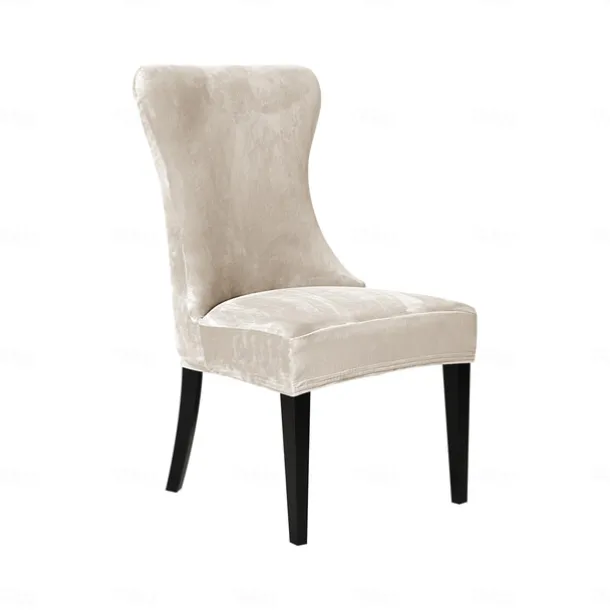 Stretch Svelvet Chair Cover High Back Dining Chair Cover Household Simple One-Piece Chair Set Hotel Chair Set Stool Cover