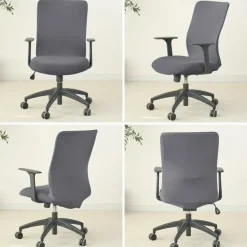 Stretch Velvet Office Chair Cover - Soft, Removable, Washable & Zippered
