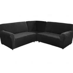Stretch velvet 5-seater L-shaped sofa cover Solid color all-inclusive private seat pie corner L-shaped sofa cover